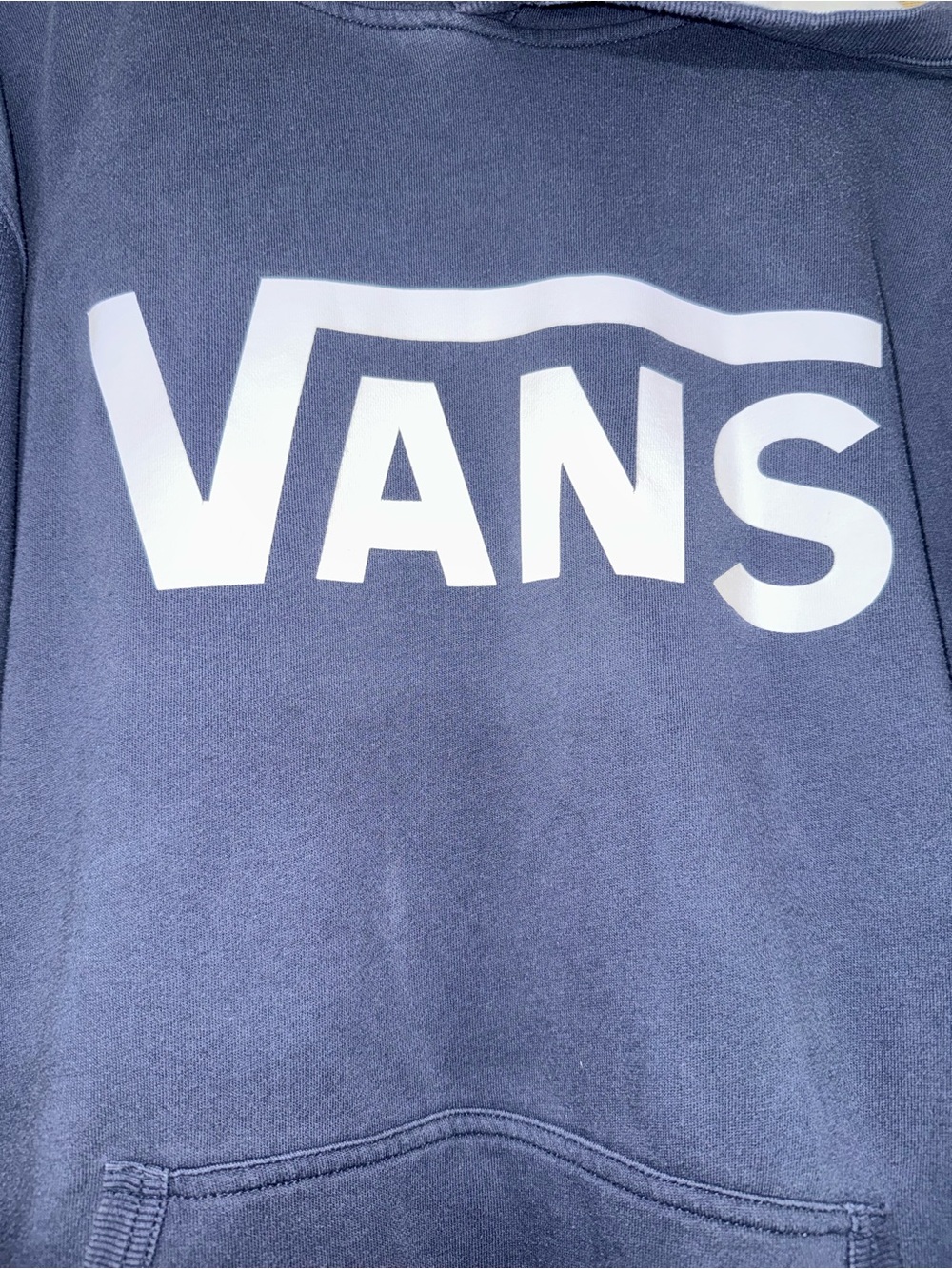 Vans Men's Navy Logo Hoodie in navy - Picture 2 of 6
